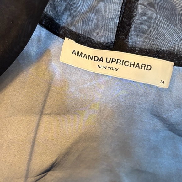 sheer silk black blouse size medium - Picture 5 of 6